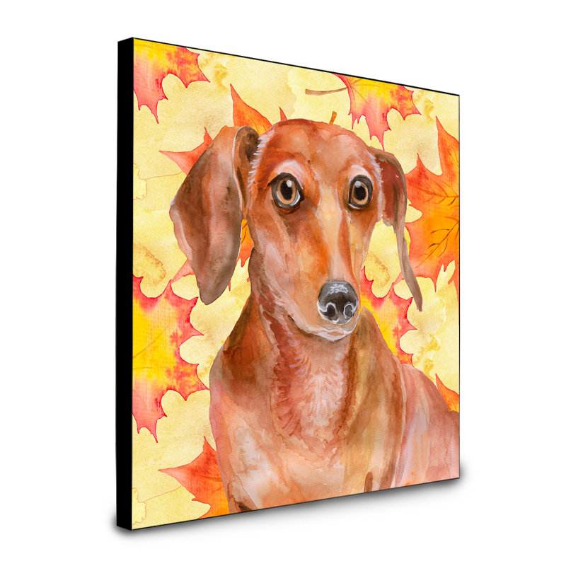 Cannes Animals Artwork Wall Panel, Red Dachshund
