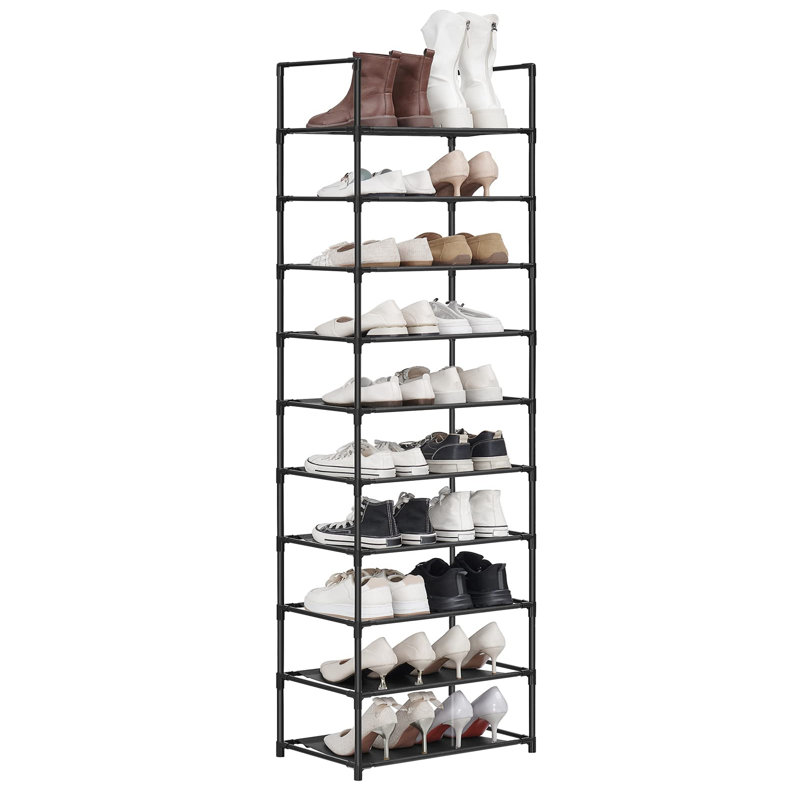 Shoe Rack, Black, 173cm H x 45cm W x 28cm D
