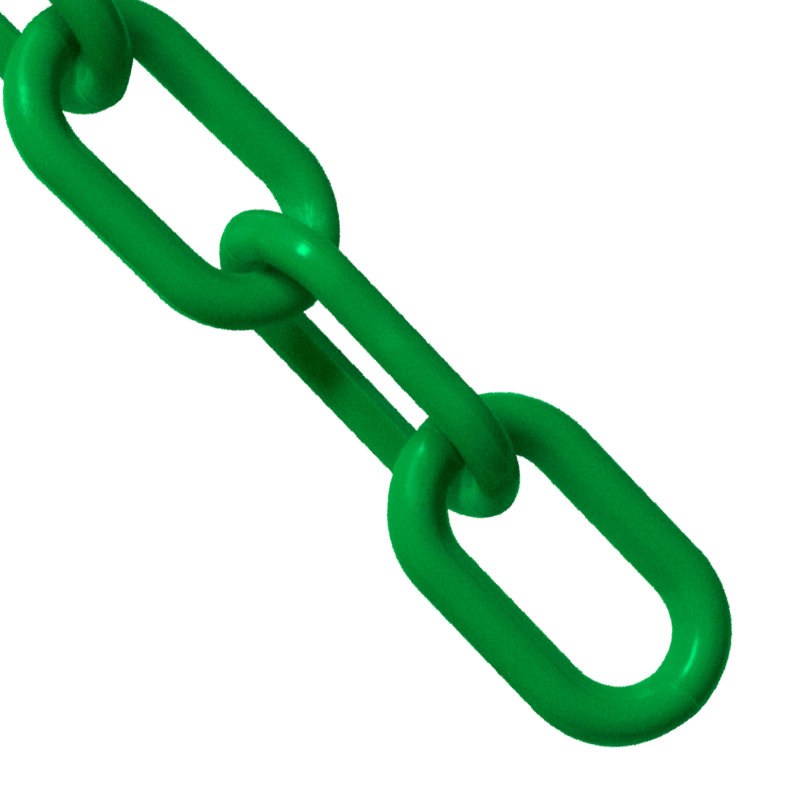 Chaîne en plastique, Vert, H 1,44 po x l 300 po x P 0,21 po