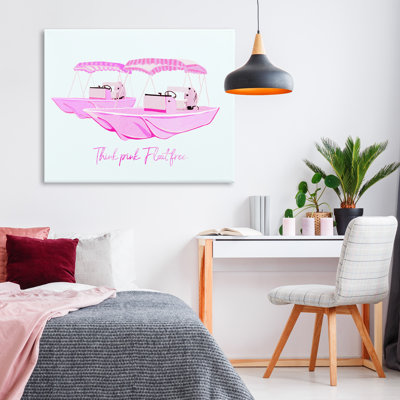 Think Pink Float Free Boats Canvas, design by Ziwei Li
