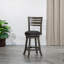 Tabouret pivotant à lattes à hauteur de comptoir 24 po-1663124184