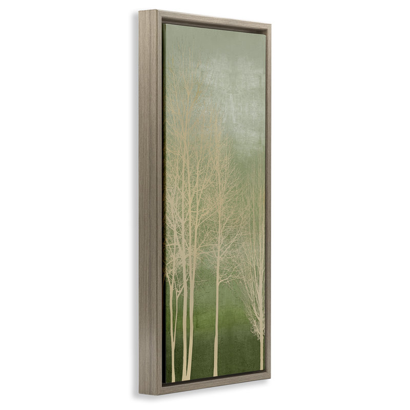 Cadre flottant subtil ombre et arbre, design par Kate Bennett, H 25 po x l 11 po, Cadre flottant orme Montalcino