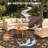 8' x 10' Waterproof Reversible Outdoor Rug, Plastic Straw Weave, Lightweight and Easy-Clean Patio Mat for Deck, Backyard, Camping or RV Use, Brown Coffee-422947558-422947557