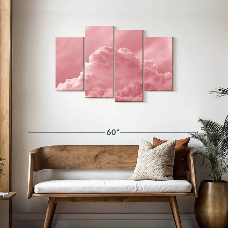 Alvord - nuages roses, H 27 po x l 43 po