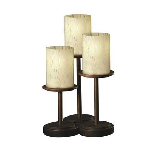 Lampe de table cylindrique 16 po Casson, Bronze foncé, Tissage