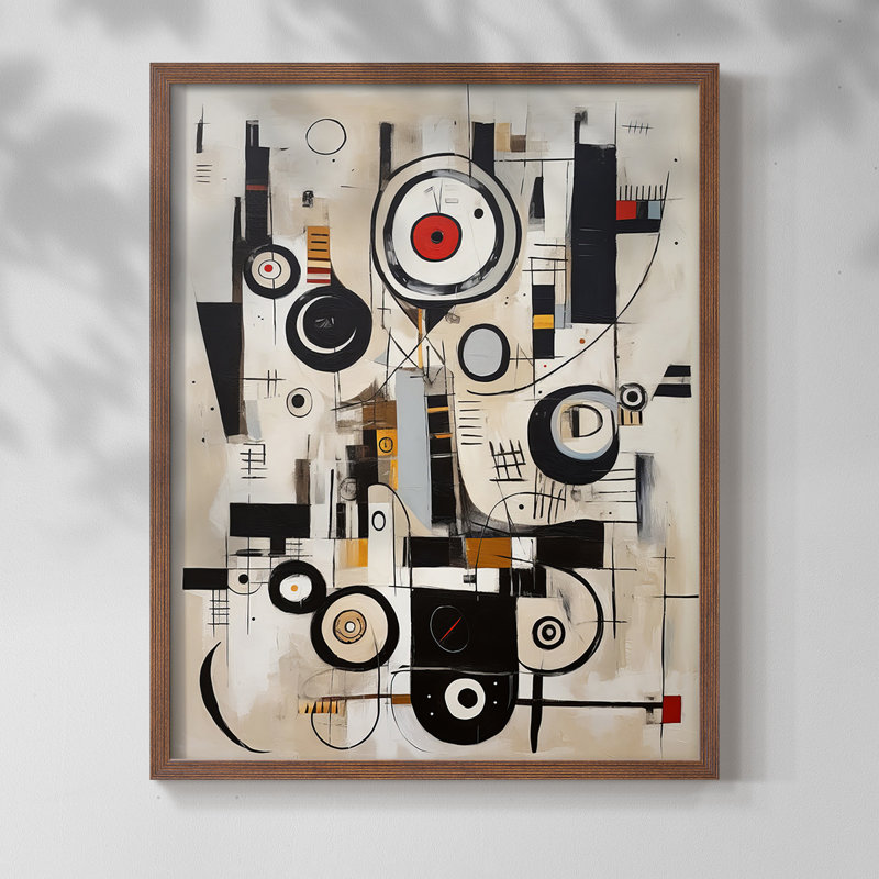 "ABSTRACT Series D III" par J Paul, Noyer, H 21 po x l 17 po