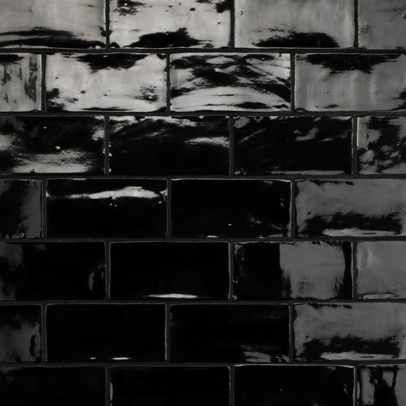 Chester 3" x 6" Ceramic Subway Tile in Black