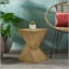 Table d'appoint TESS Modern - forme de sablier torsadé, naturel clair, sans assemblage-129458320