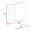 Pharmacie, quatre tablettes internes, porte double-787121501