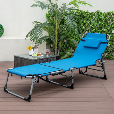 Outdoor Metal Chaise Lounge by Arlmont & Co.