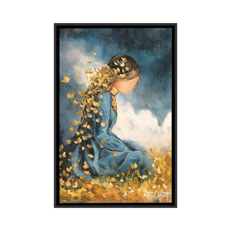 Still, She Shines , 40" H x 26" W, Black, Floater Framed Print Canvas without Mat