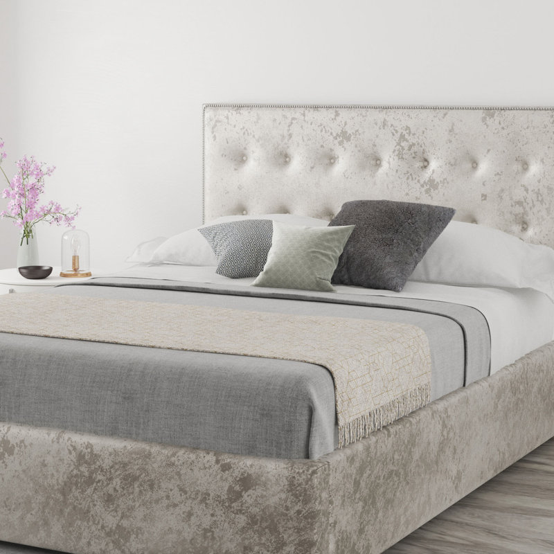 Wem Upholstered Headboard, Double (4'6), Velvet Pearl