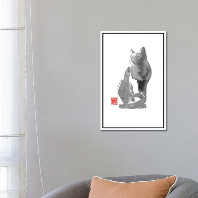Grey Cat 1 Piece Painting on Canvas