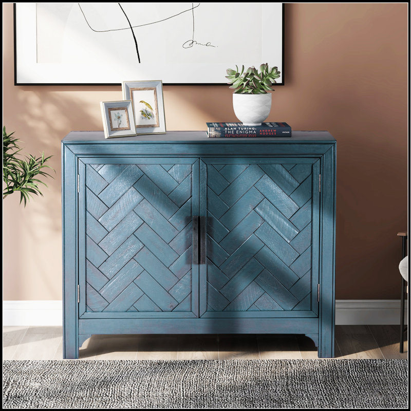 40 Inch Modern Cabinets with Unique Design Doors and 1 Adjustable Shelf for Versatile Storage and Stylish Home Decor