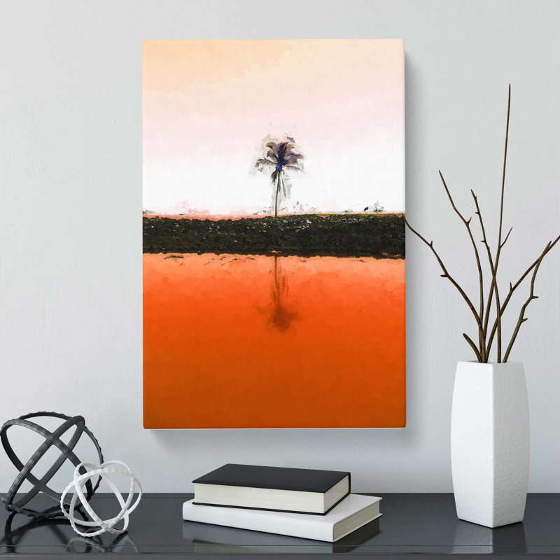 Reflection Of A Palm Tree In Hawaii In Abstract - Wrapped Canvas, 50cm H x 35cm W x 3cm D