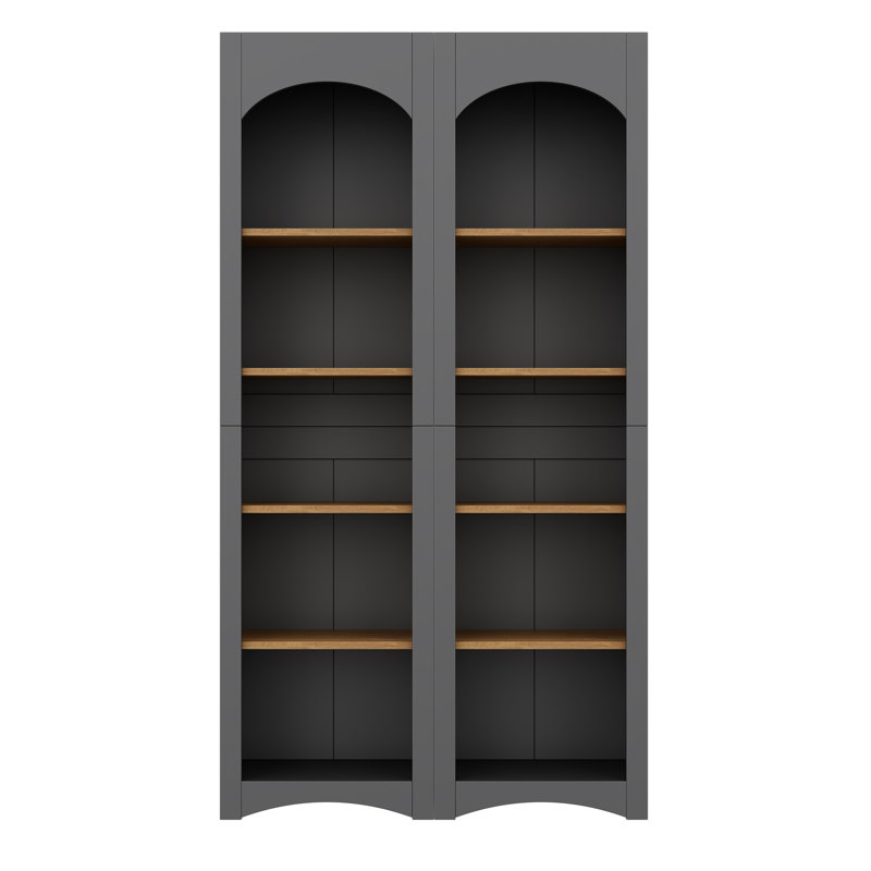 Armoire de rangement autoportante de 72 po de hauteur à cinq tablettes avec tablettes réglables, blanc, Gris