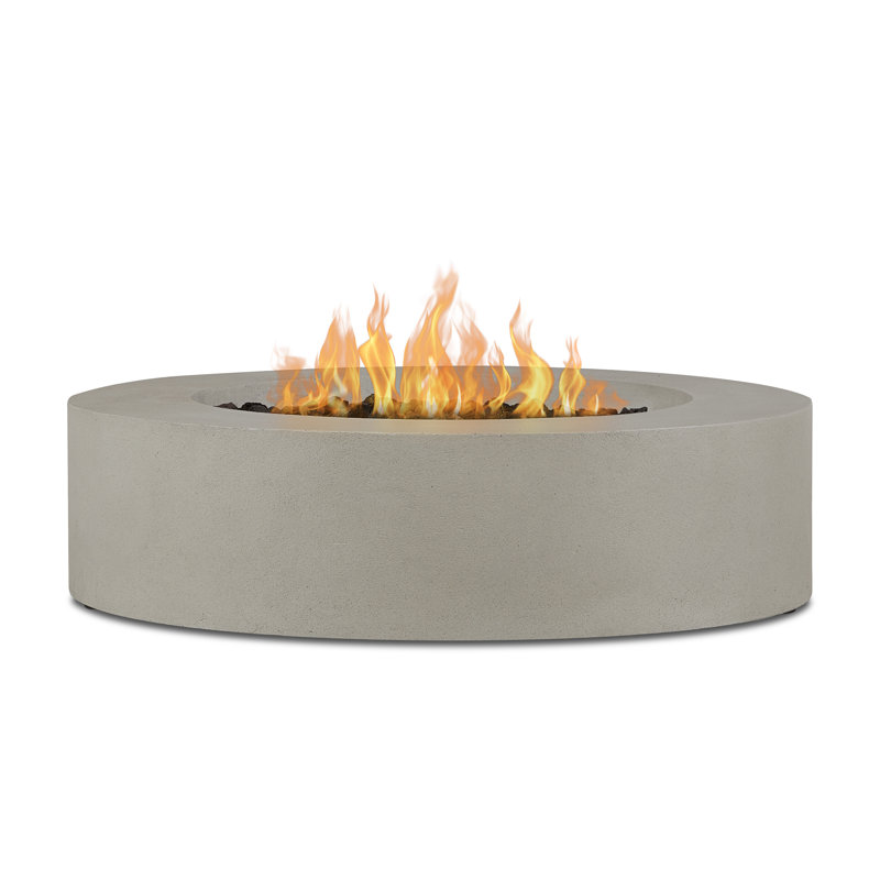 La Valle Concrete Propane Fire pit Table, Flint