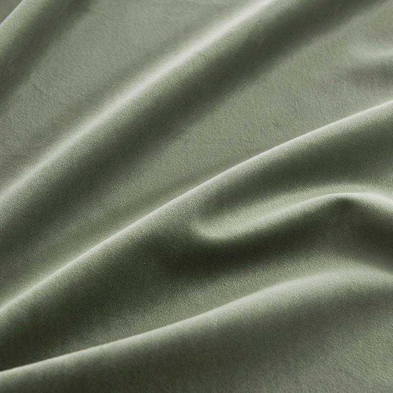 Rideau en velours vert sauge