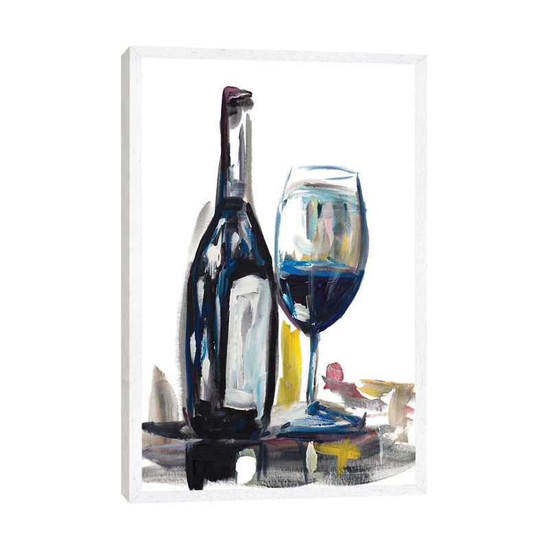 Time For Wine I by Andy Beauchamp - Painting on Canvas, White Framed Canvas, 152.5 cm H x 101.5 cm W