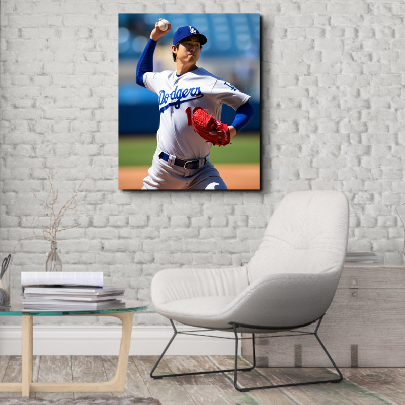 "Shohei Ohtani 6" sur toile, H 32 po x l 26 po