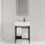 Meuble-lavabo moderne avec lavabo rectangulaire en céramique et pieds en métal-816323080