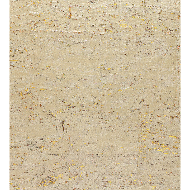 Natural Textures Abstract Wallpaper Roll, White Gold