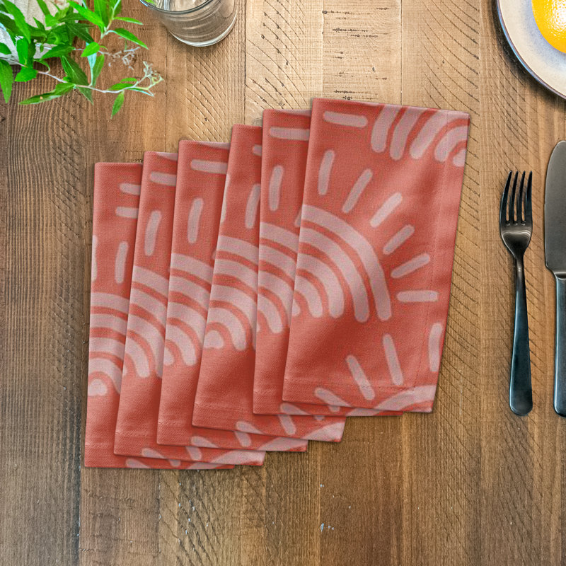 No Pattern Rectangle Napkin, Pink