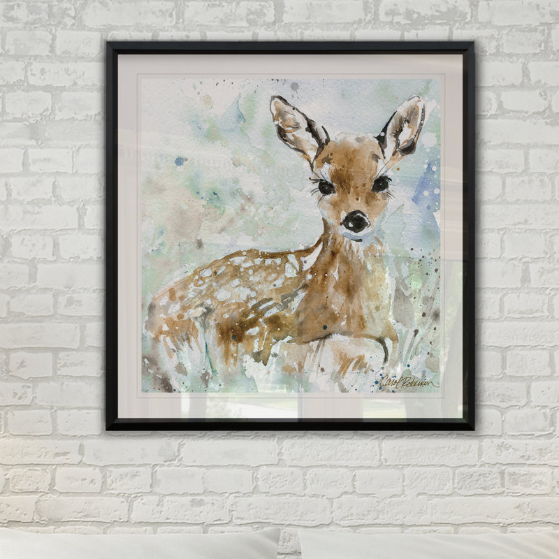 «Fawn», reproduction encadrée, H 30,5 po x l 30,5 po x P 1,5 po
