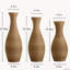 Ensemble de 3 vases de sol élégants en rotin artificiel beige pour salon et entrée