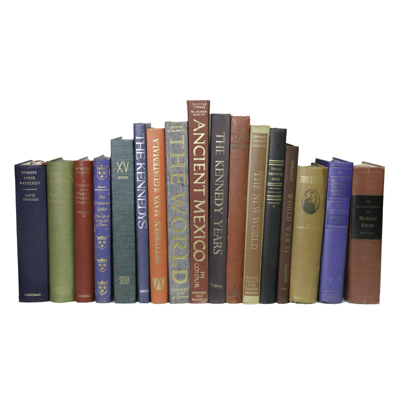 Decorative Books - Vintage World History Oversized Books - Books By The Foot