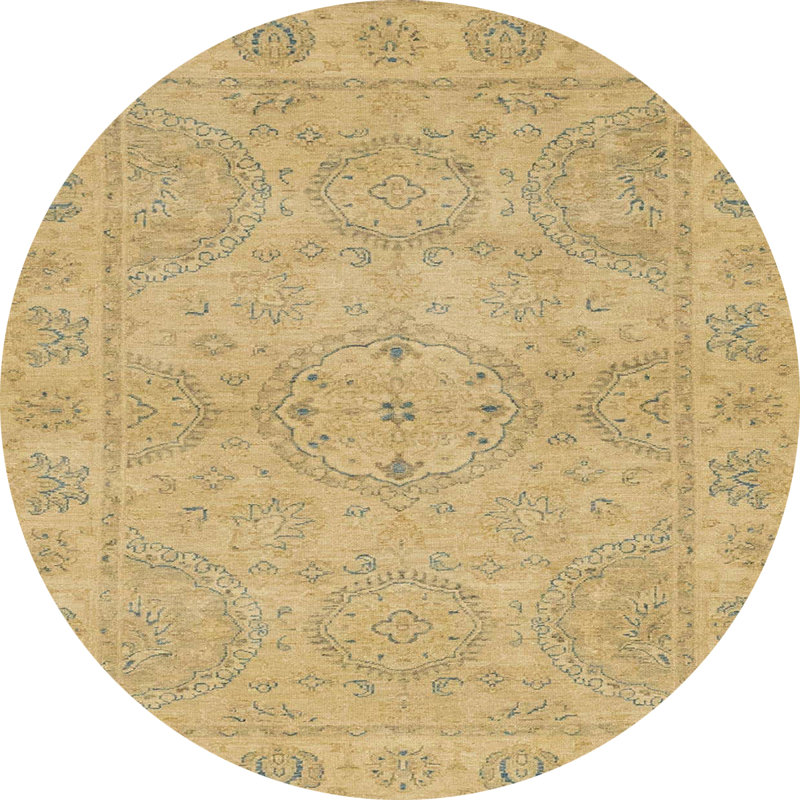 Abstract Indoor Rug, Round 6'
