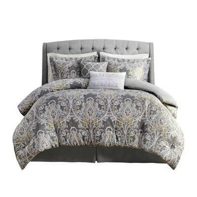 In Grey - 100% Cotton Bedding 6 Piece With Smooth Fabric