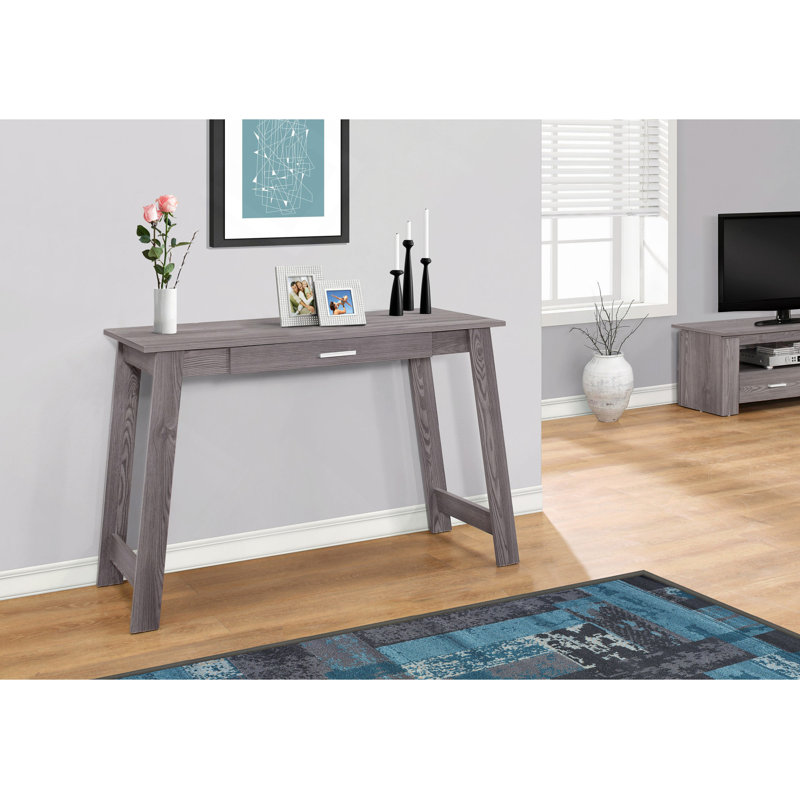 Desk,Computer Desk, Home Office, Laptop, Storage Drawers, Work, Laminate, Contemporary, Modern, Grey