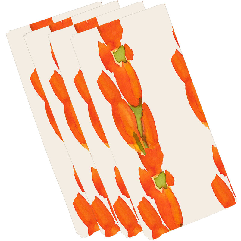 Polyester Floral Square Napkin