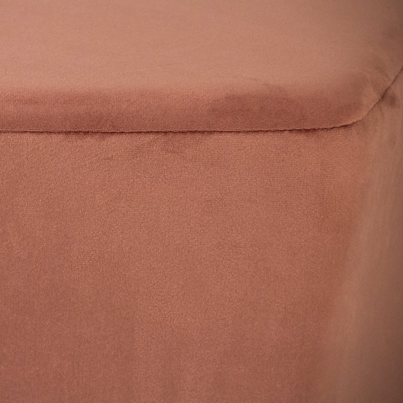 Upholstered Accent Stool, Pink