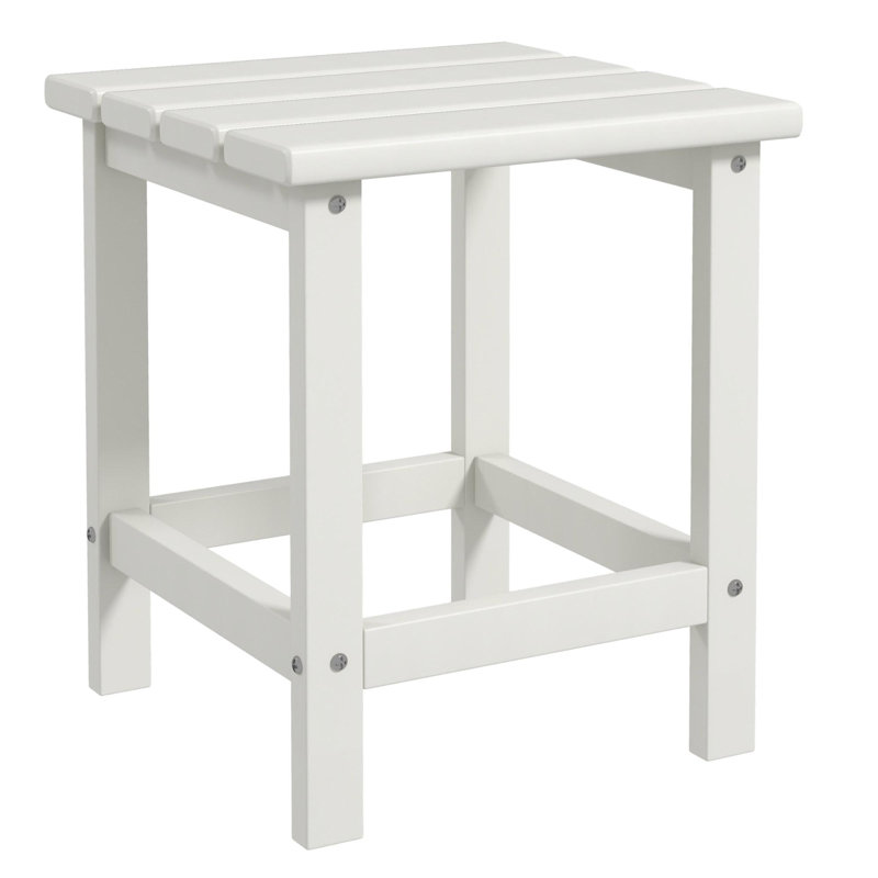 Table d'appoint carrée d'extérieur robuste et durable de haute qualité, Blanc
