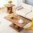 Minimalist Square & Rectangular Coffee Table - , Wood, Stable Base Modern Wood Pair Rectangular, Functional Elegant