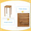 Table de bar d'extérieur carrée en bois d'acacia minimaliste-129025168