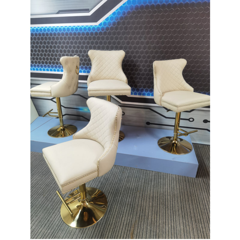 Tabouret de comptoir pivotant et réglable en hauteur avec structure en métal Modestina