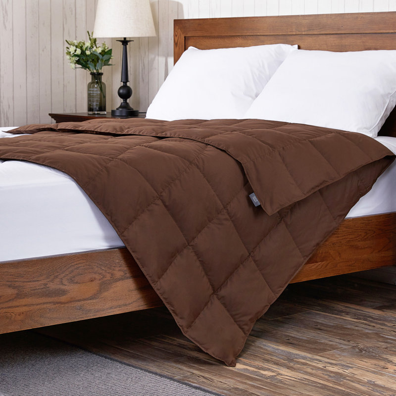Quilted Throw Blanket, Chocolate