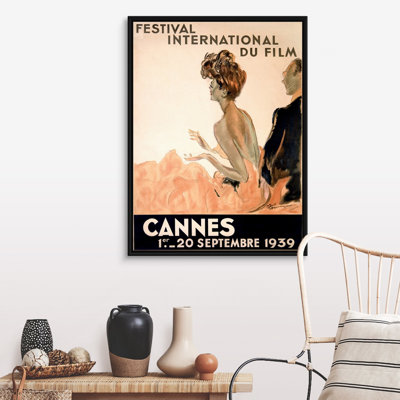 " Festival International Du Film, Cannes, Vintage Poster, By Jean Gabriel Domergue " by Jean Gabriel Domergue