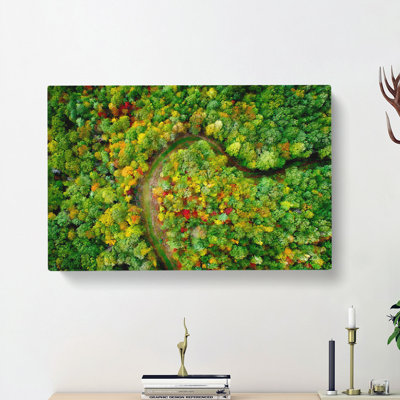 Road Through The Forest - Wrapped Canvas