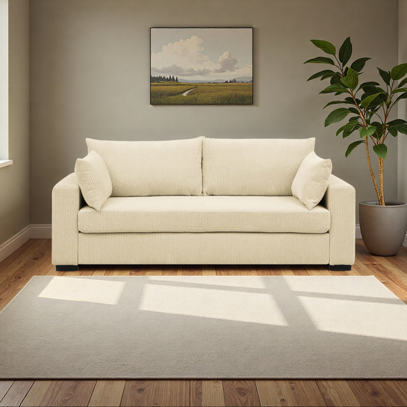 Corduroy Sofa, Cream