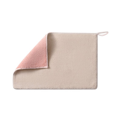 Thickened Dual Sided Microfiber Cleaning Cloth, Absorbent Kitchen Towel With Hanging Loop, 11.8x7.9in Khaki