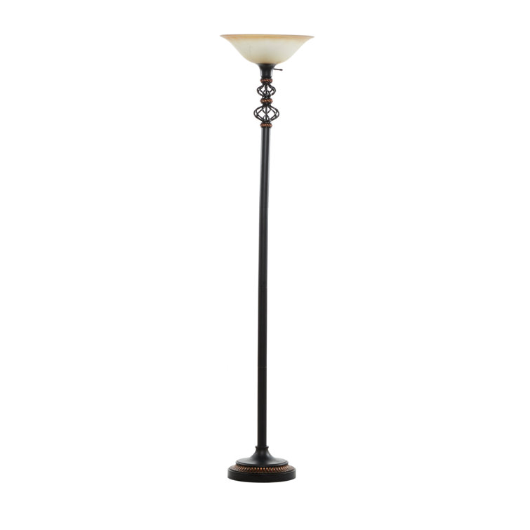 Britten Metal Glass 70" Torchiere Floor Lamp
