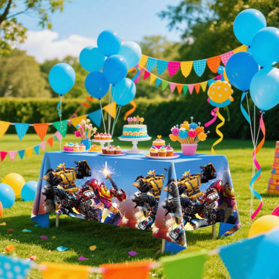 Transformers Birthday Party Supplies 3Pcs Transformers Tablecloths