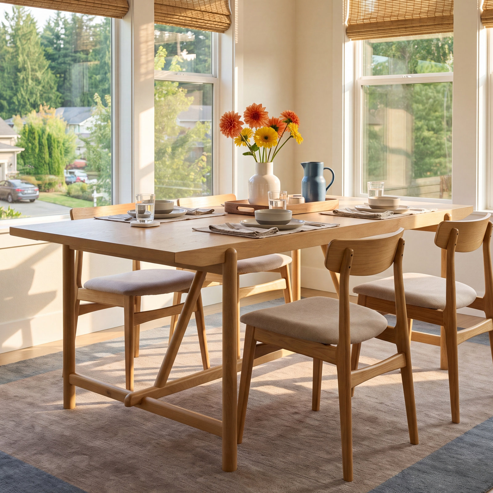 Darya 80" Oak Dining Table