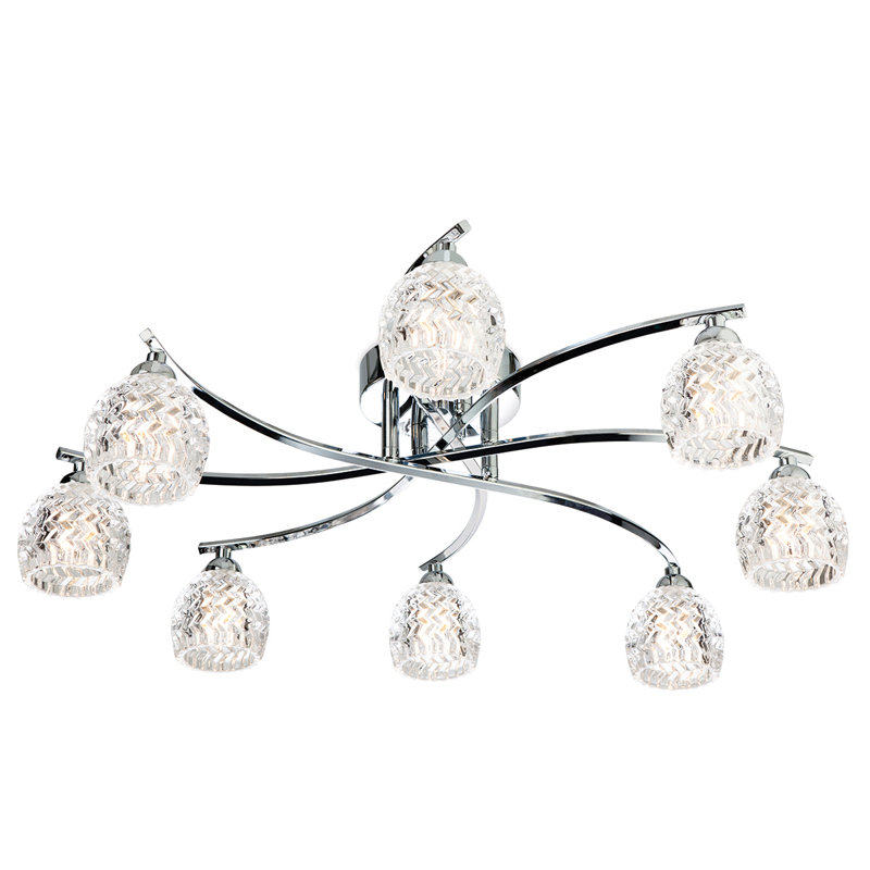 Maple Glass Semi Flush Mount