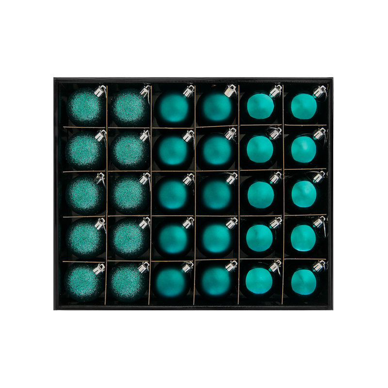 6.99 cm Plastic / Acrylic Shatterproof Bauble, Teal