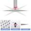 8" Square Rainfall Shower Head, Wall/Ceiling Mounted-118580315